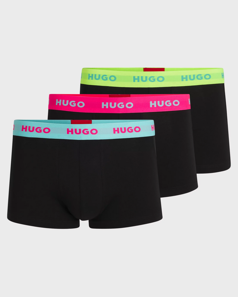 Uniex Premium H-U-G-O Bold Neon Waistband Stretch Boxer (Pack of 3)